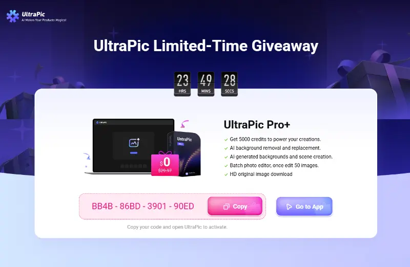 AI画像編集の凄さを納得いくまで試せるチャンス！UltraPic Pro+ 5,000クレジット配布中！