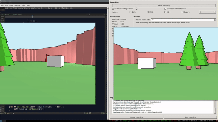 Editor + Draft of arena