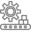 Manufacturing White Icon