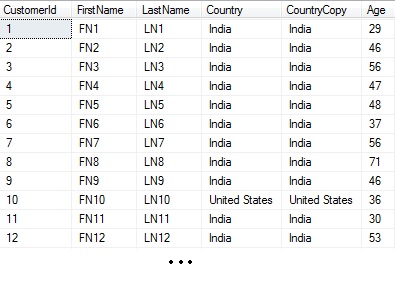 FilteredIndex Example 1