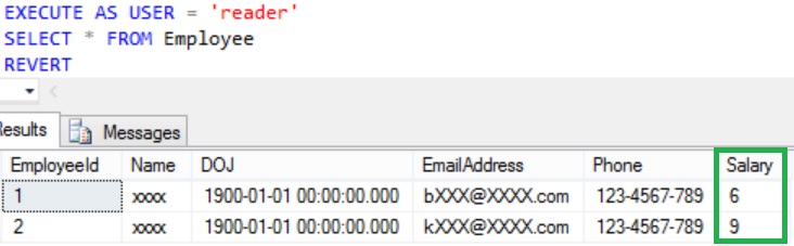 Random Dynamic Data Masking Function