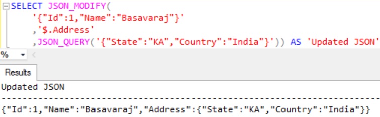 Adding JSON Object to JSON string Example 8 1