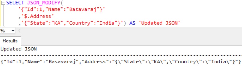 Adding JSON Object to JSON string Example 8