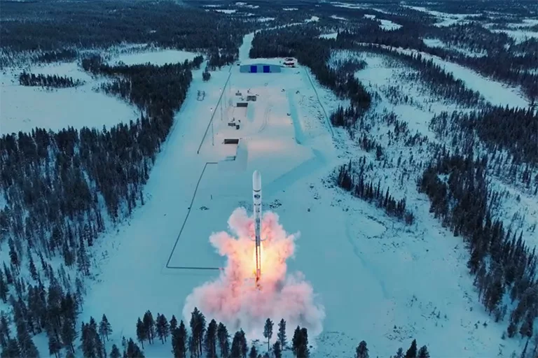 Animated launch from Spaceport Esrange