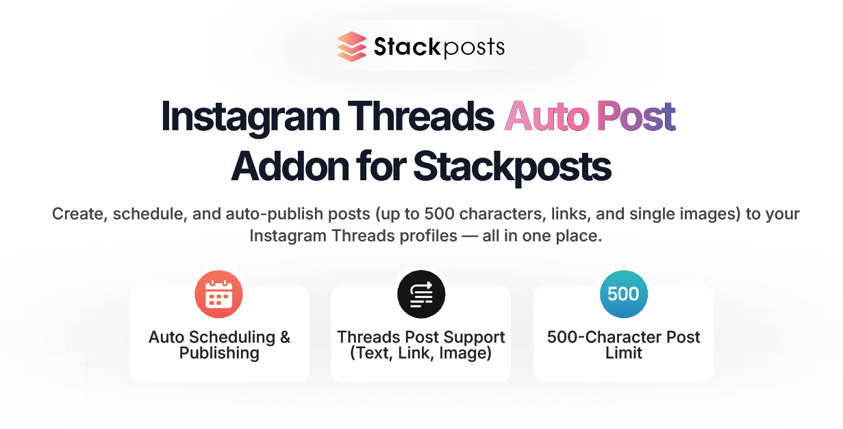 Instagram Threads Auto Post Addon for Stackposts