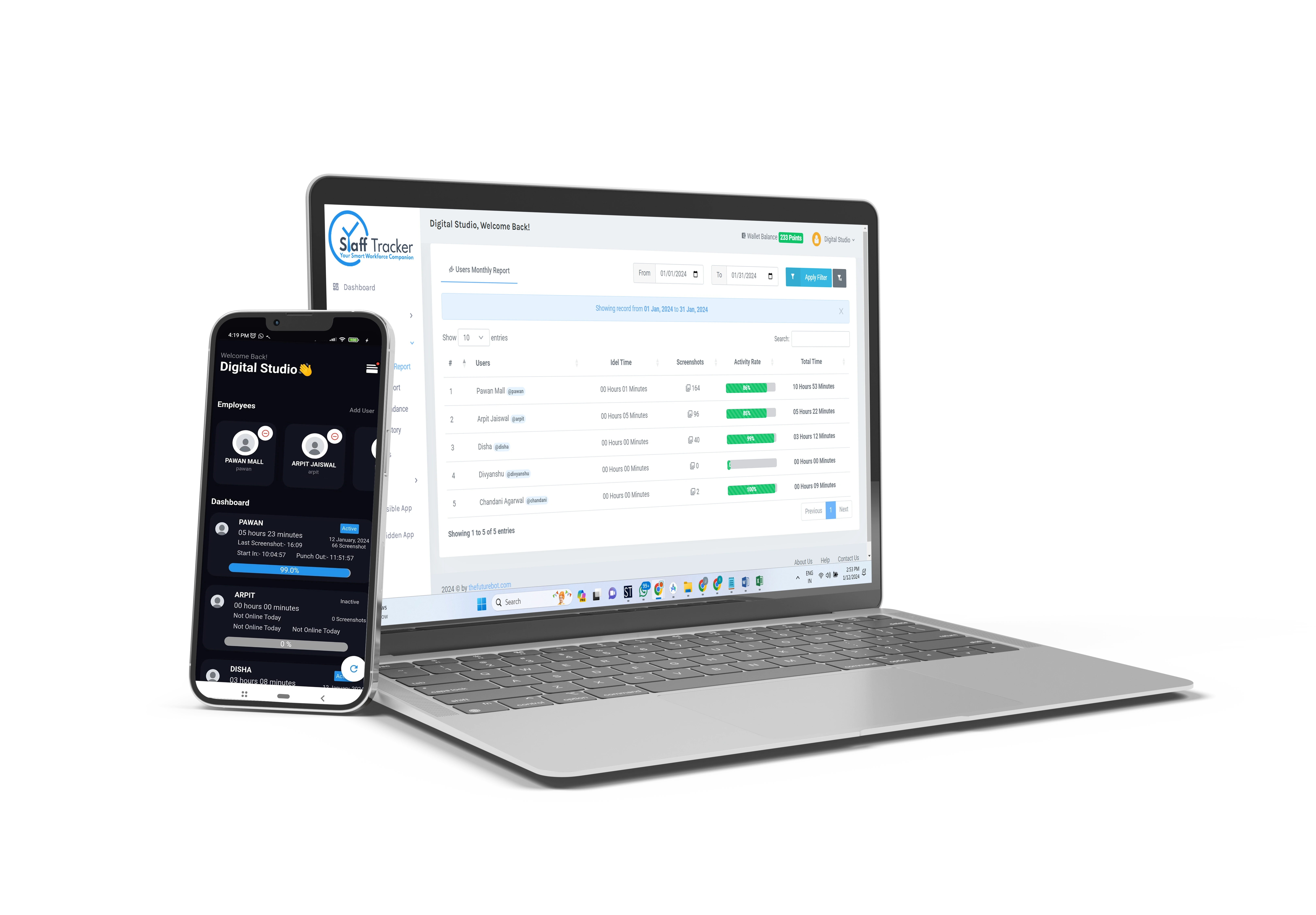 Staff Tracker Solution