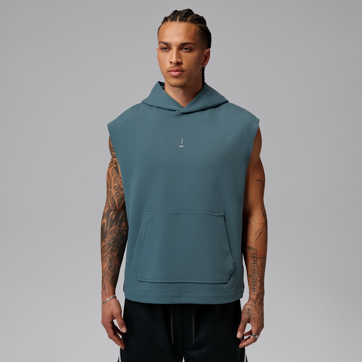 Jordan Sport Hoop Fleece Pánská mikina Dri-FIT s kapucí a bez rukávů