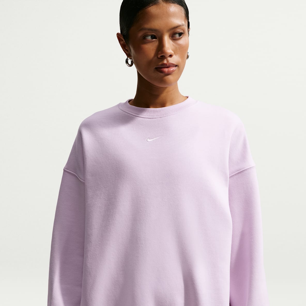 Nike Studio Fleece aus mittelschwerem Material Oversize-Damen-Rundhalsshirt