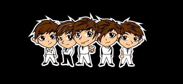 Vector Cartoon Character Set