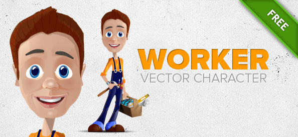 Worker Vector Character