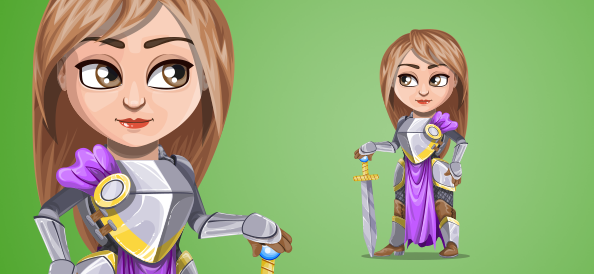 Knight Girl Vector