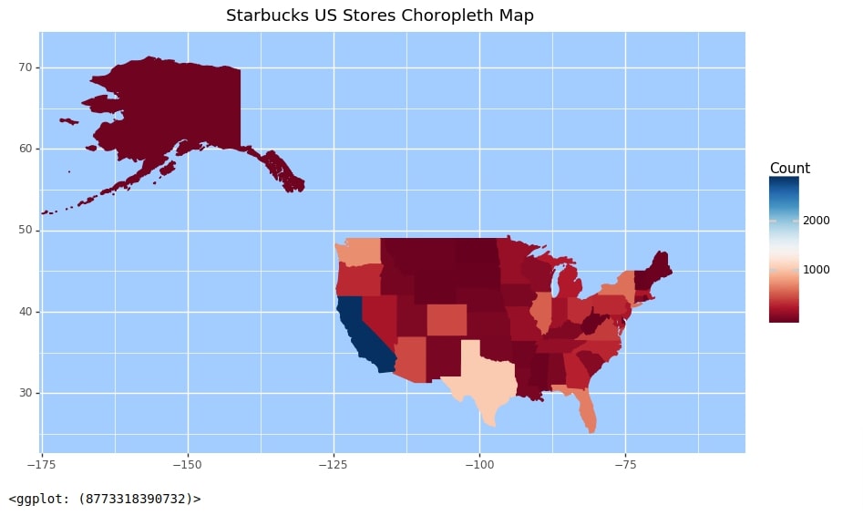 Maps using Plotnine (Choropleth, Scatter, and Bubble Maps)