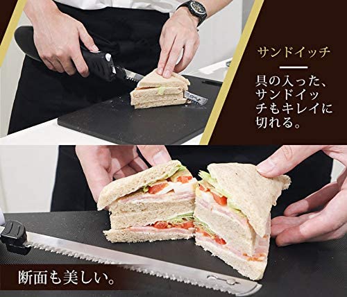 THANKO(サンコー) 充電式コードレス電動肉&パン切り包丁「エレクトリックナイフ」 ブラックの商品画像5