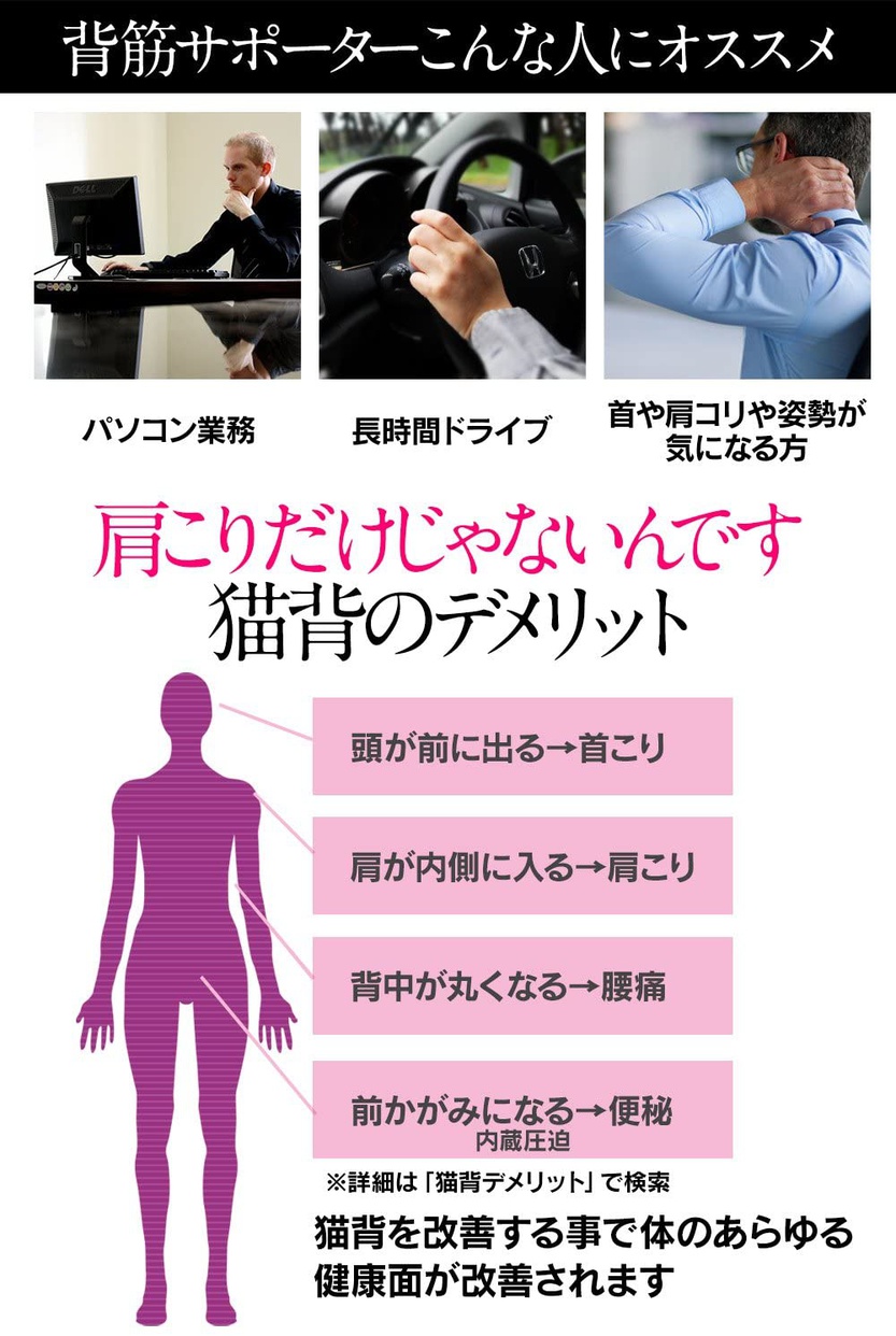 ACEFITS(アクティフィッツ) 背筋GUUUN 猫背サポーターの商品画像4