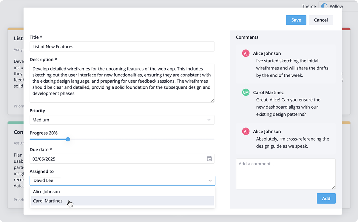 SVAR React Editor - Custom Edit Form