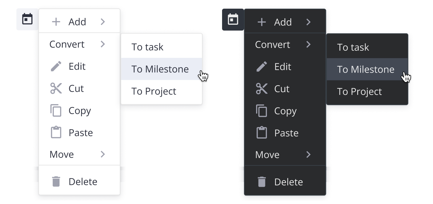 React Menu Component