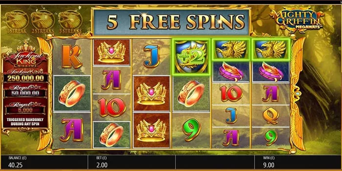 Fitur Bonus Free Spins Slot Mighty Griffin Megaways