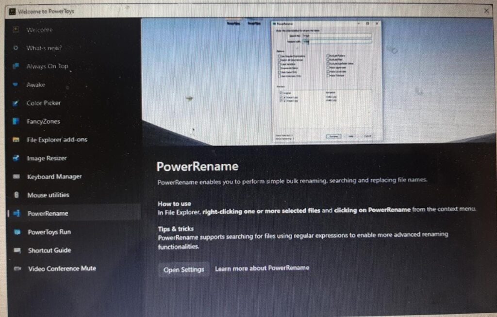 power rename