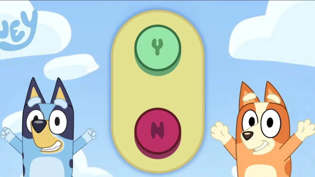 Bluey Yes No Button Online Featured Image