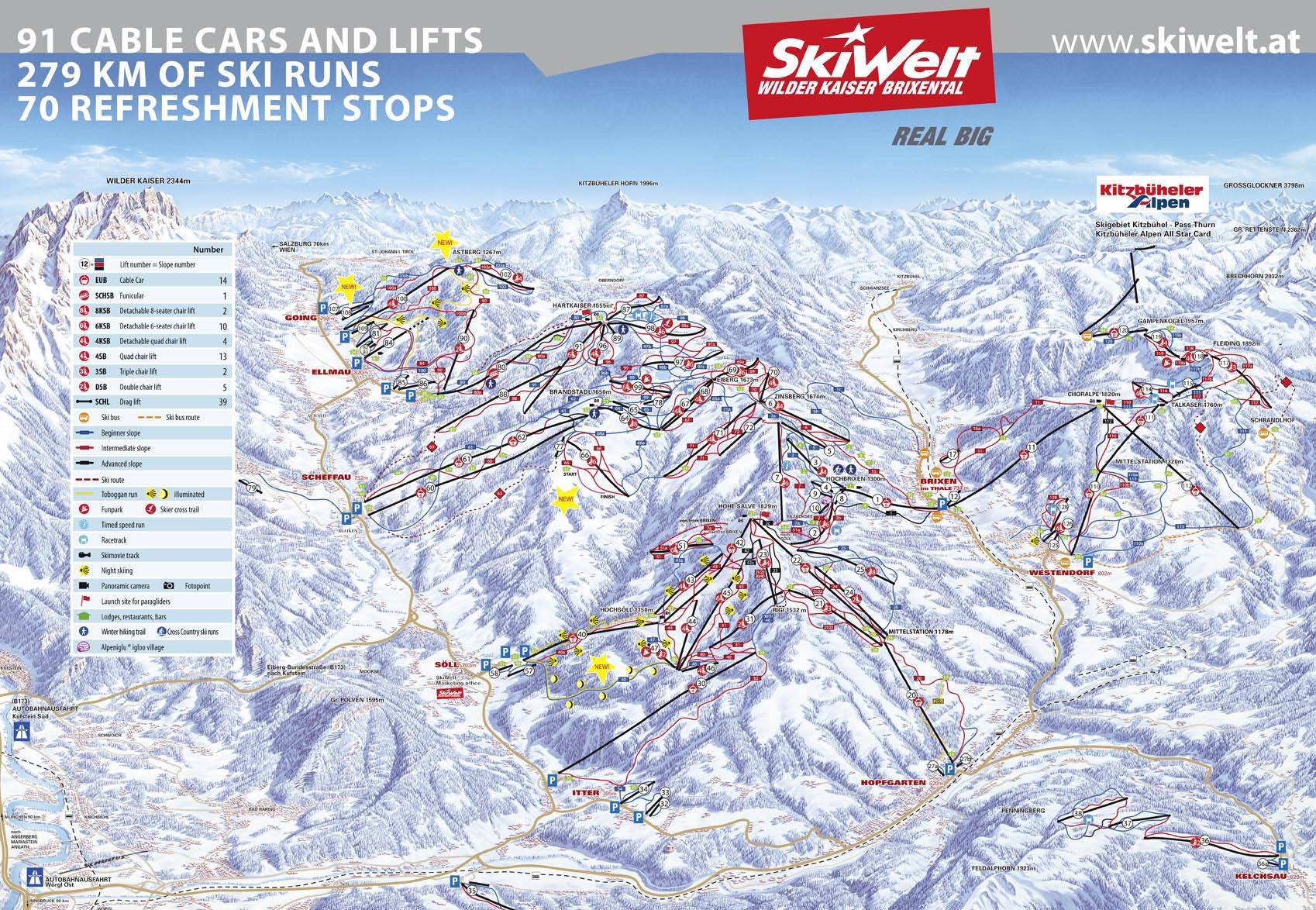 Westendorf pistekort