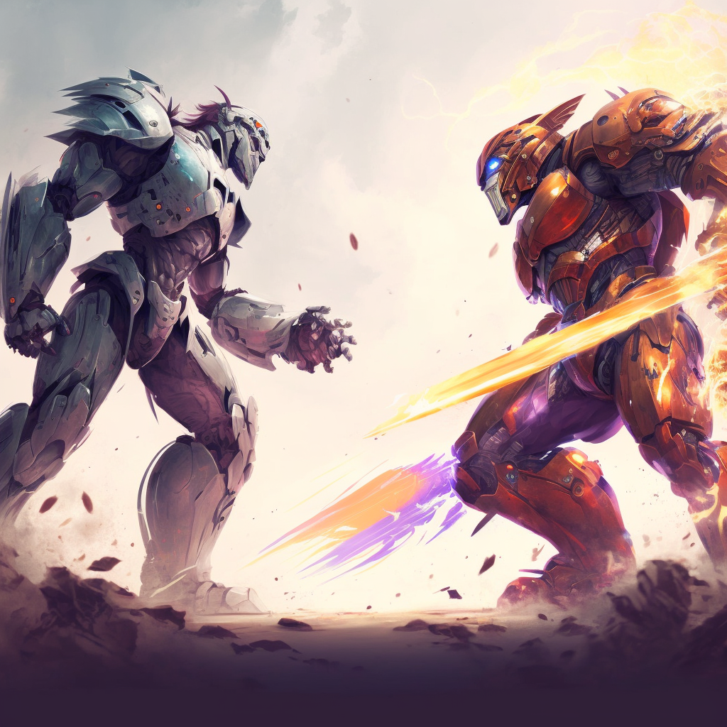 A battle of titans. Credit: Midjourney