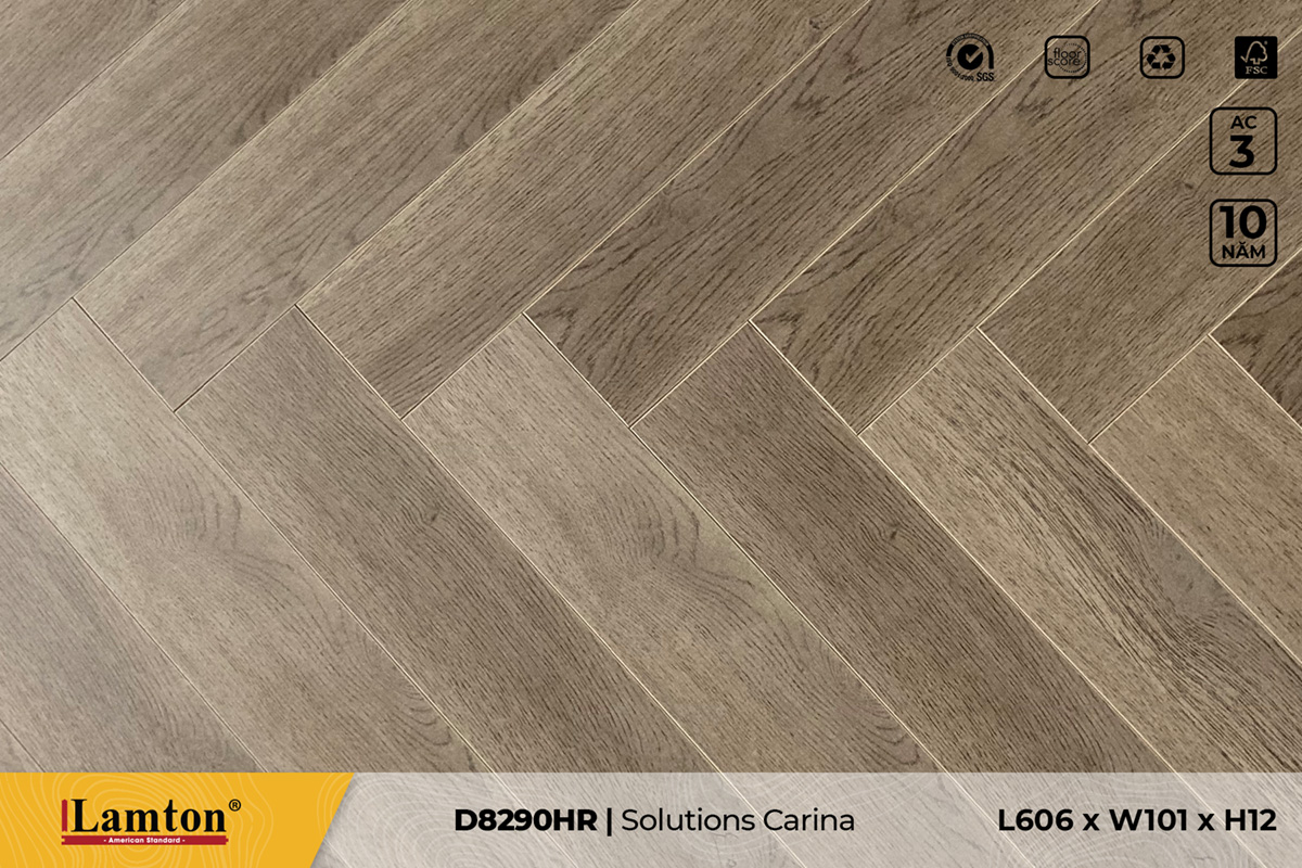 Sàn gỗ xương cá Lamton D8290HR Solutions Carina - 12mm - AC3 8 D8290HR