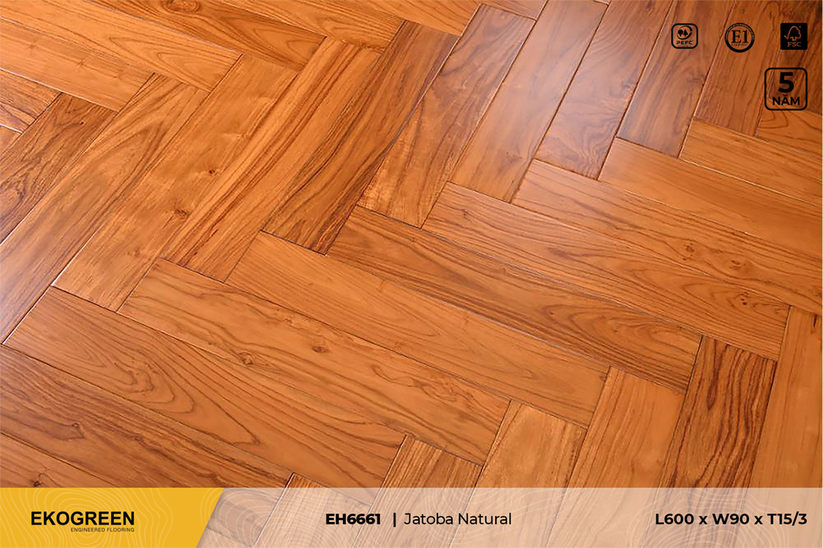 Sàn gỗ EH6661 Jatoba Natural - Herringbone - 15/3mm 4 EH6661