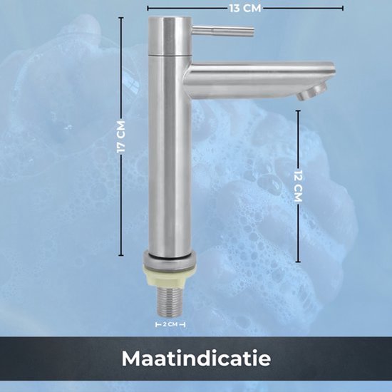 Warm- en Koudwater kraan wastafel - Wastafelkraan - Badkamerkraan - Mengkraan - Mat Zwart