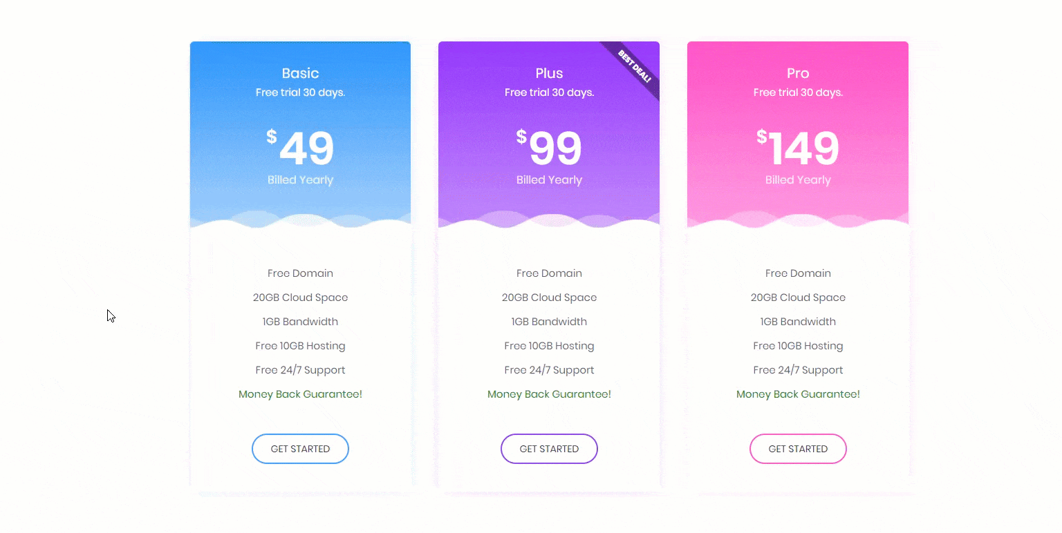 Price Box Widget Price Box Widget hover animations
