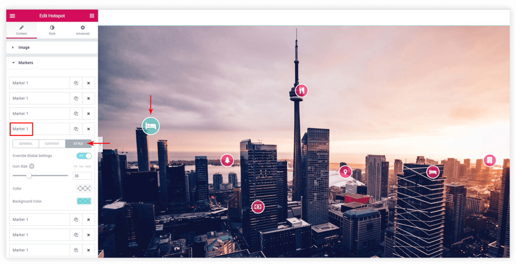 Styling a Marker in Hotspot Widget Hotspot Marker Individual Style