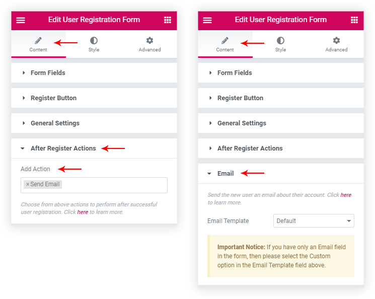 How to Create a User Registration Form using Elementor? user registration form after registration actions