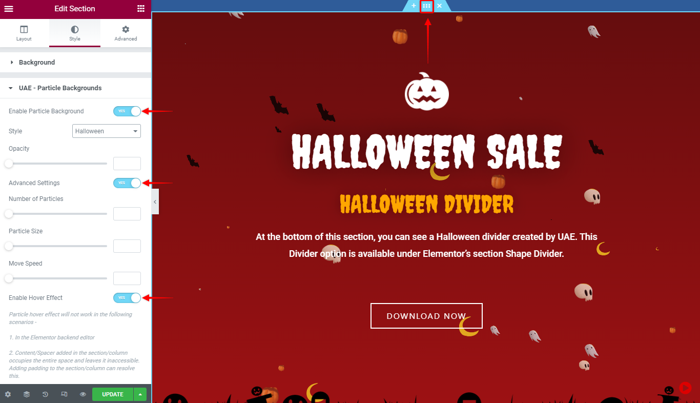 Particle Backgrounds For Elementor Particle Backgrounds For Elementor
