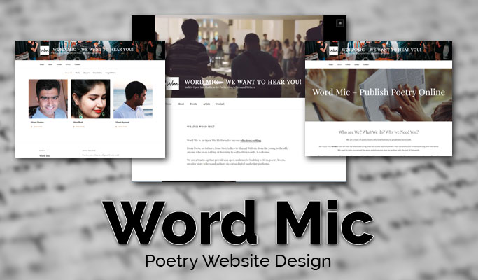 Poetry website design showcasing user-friendly interface and features