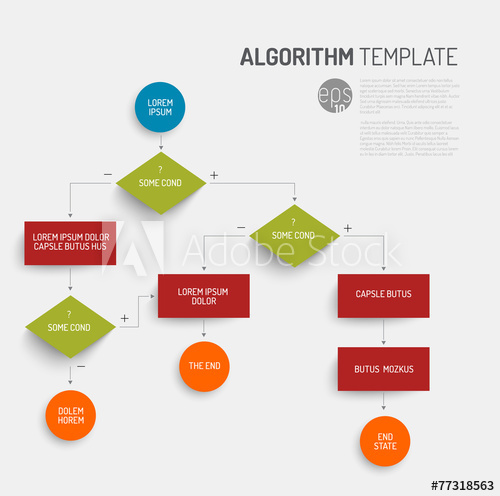 500x496 Abstract Algorithm Vector Template