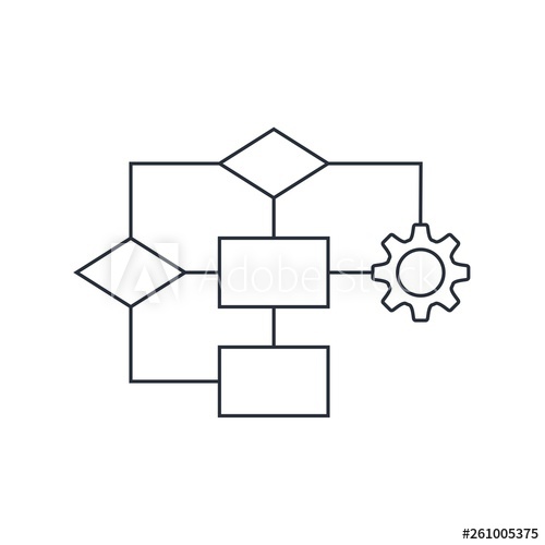 500x500 The Frame Of The Working Algorithm Vector Icon