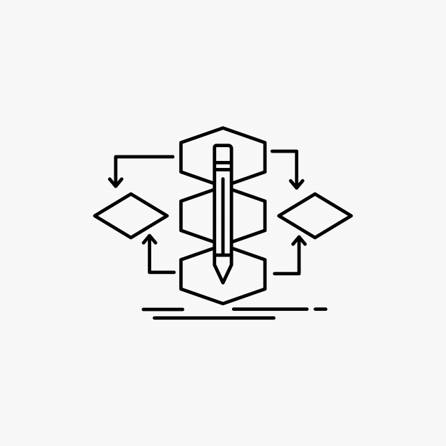 640x640 Algorithm Design Method Model Process Line Icon Vector Isol