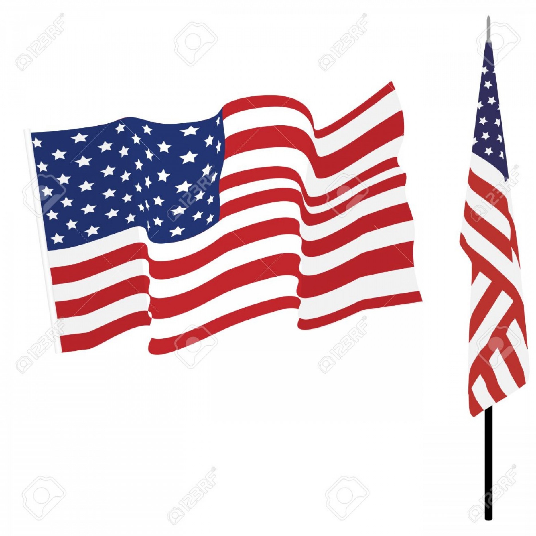 1872x1872 Vertical American Flag Vector Geekshirts