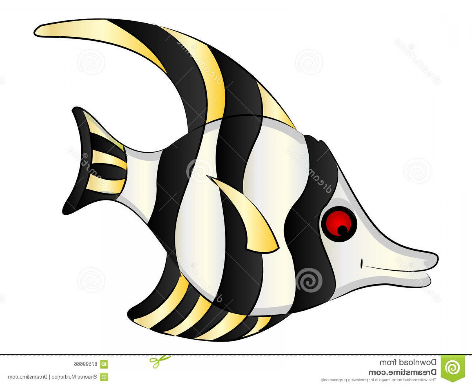 1560x1278 Vector Cartoon Angel Fish Savoyuptown
