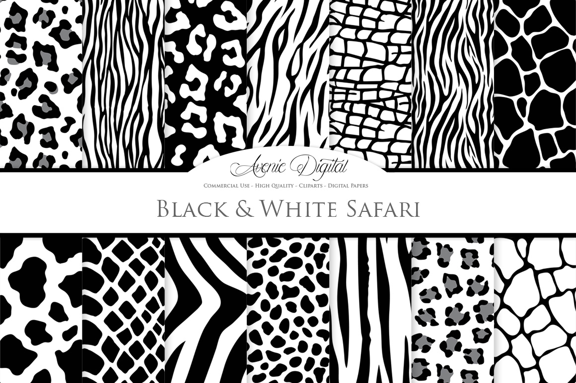 1160x772 Black Animal Print Vector Patterns