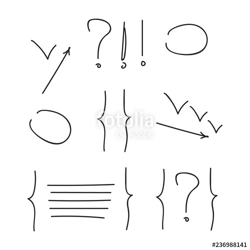 500x500 Abstract Marker Arrow Set Hand Drawn Marker Border Stock Image