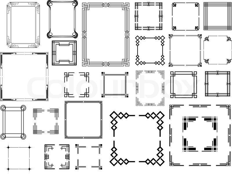 800x600 Set Of Different Type Of Art Deco Stock Vector Colourbox