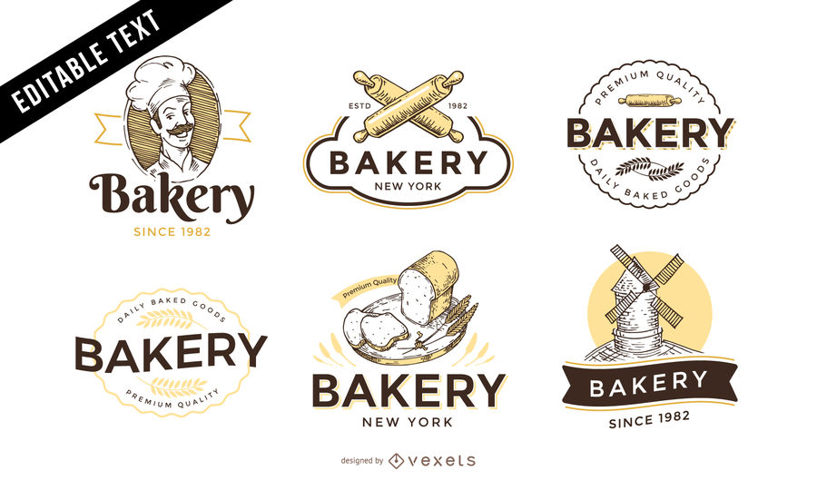900x529 Free Bakery Logo Templates Luxury Design Vintage Pizza Logos