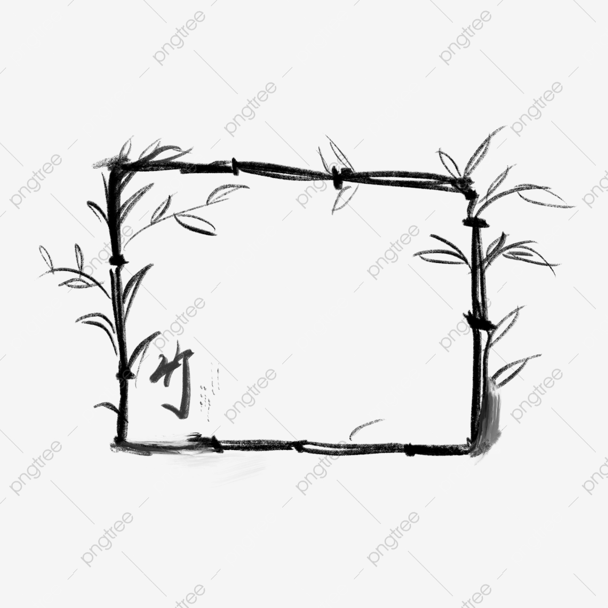 1200x1200 Vector Bamboo Frame, Bamboo, Bamboo Frame, Vector Bamboo Png