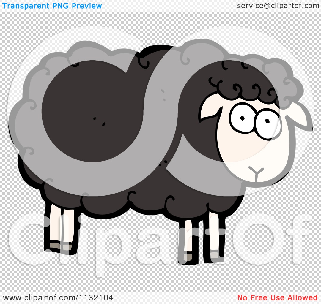 1080x1024 Cartoon Of A Black Sheep