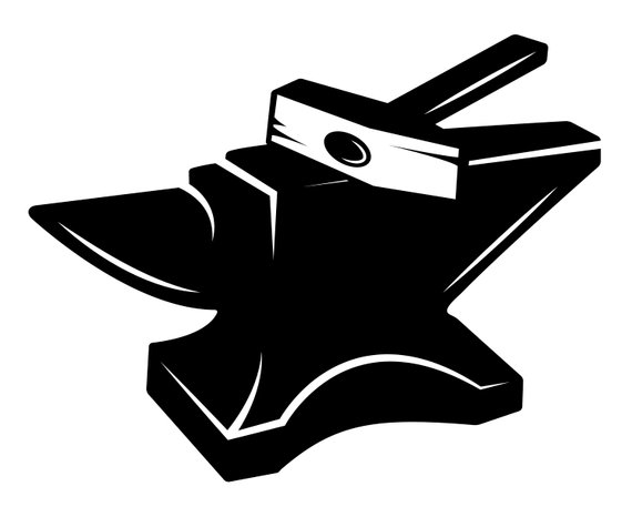 570x466 Blacksmith, Anvil, Silhouette,graphics,illustration,vector
