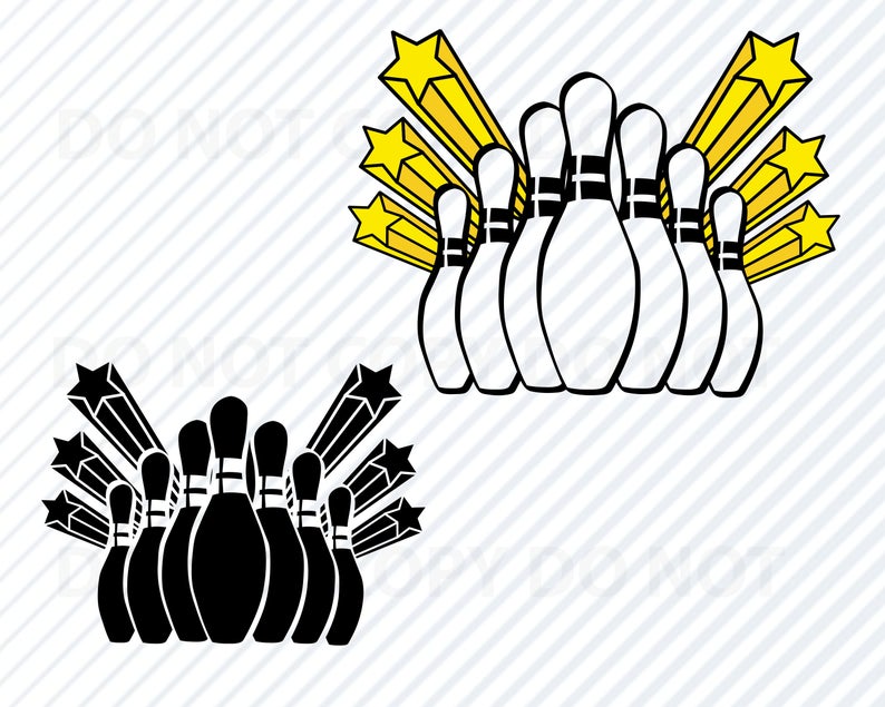 794x635 Bowling Logo For Cricut Bowling Pins Vector Images Etsy