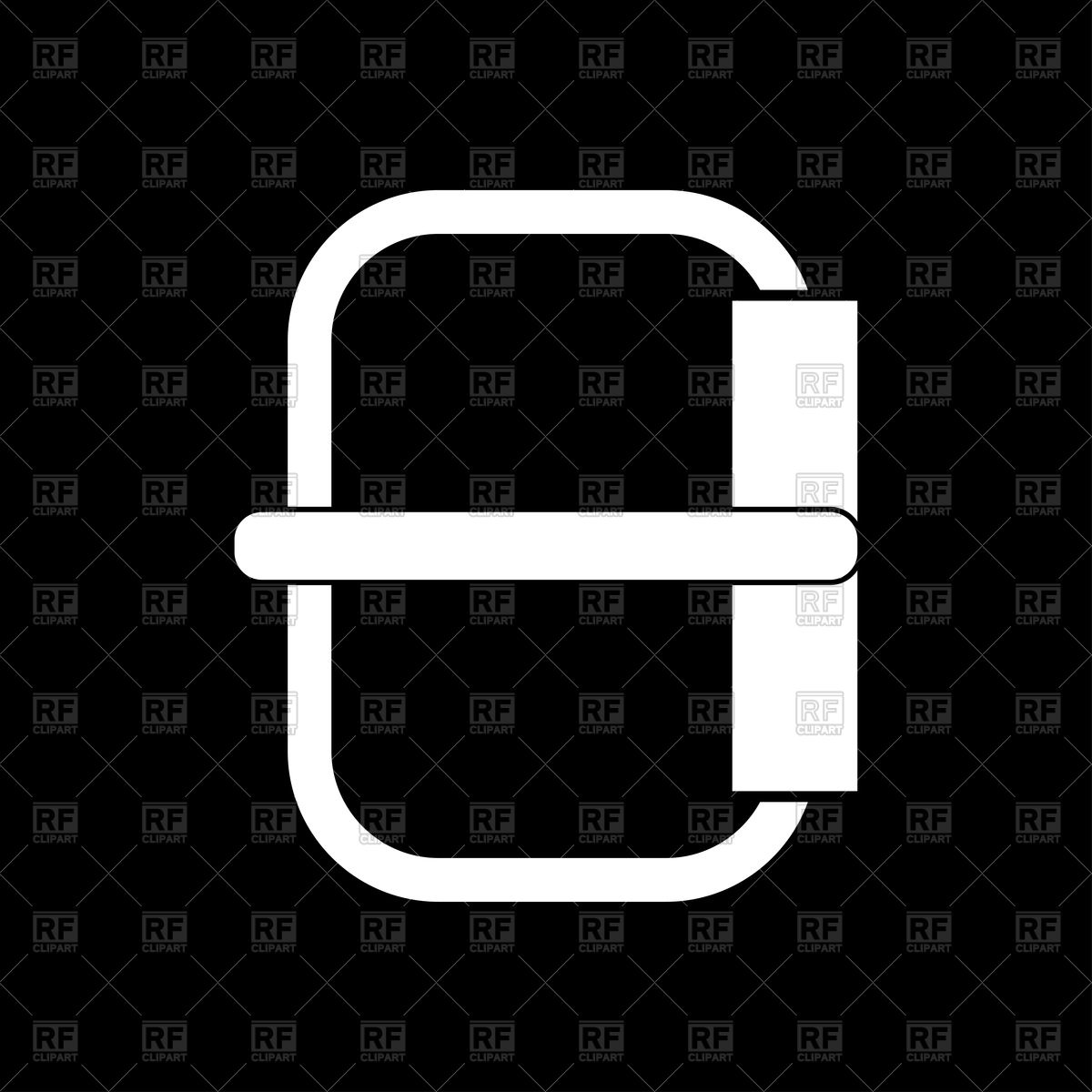 1200x1200 Buckle White Color Icon Vector Image Of Icons And Emblems