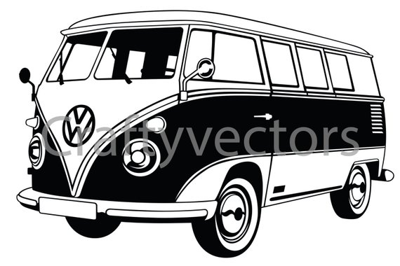570x380 Vw Camper Van Vector Products Vw Camper, Camper Van, Vans