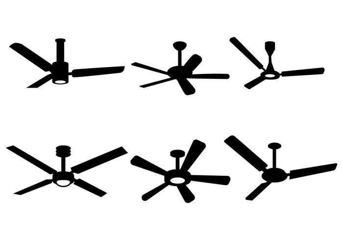 700x490 Ceiling Fan Vector Set