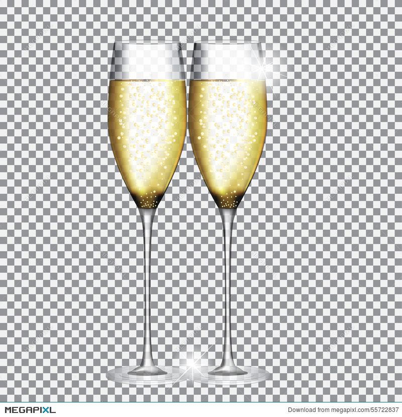 800x830 Glass Of Champagne Vector Illustration Illustration